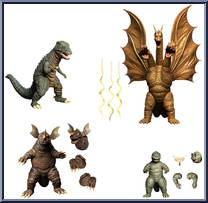 Destroy All Monsters (1968) - Round 2 Boxed Set from 5 Points - Godzilla manufactured by Mezco [Loose]