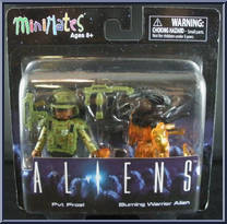 Pvt. Frost / Burning Warrior Alien from Alien - Minimates - Wave 2 manufactured by Diamond Select [Front]