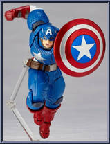 Captain America from Amazing Yamaguchi Revoltech - Marvel manufactured by Kaiyodo [Loose]