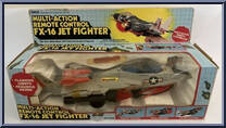 Multi-Action Remote Control FX-16 Jet Fighter (Gray / Red) Action Figure
