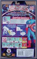 Captain America from Avengers - Basic Series manufactured by Toy Biz [Back]