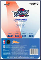 LeBron James (Cavaliers) from Basketball Superstars - Hardwood Classics manufactured by Super7 [Back]