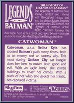 Catwoman from Batman - Legends of - Series 1 manufactured by Kenner [Back]
