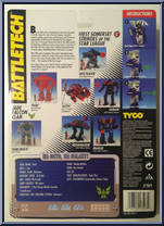 Toad (with Nicolai Malthus) from Battletech - Carded manufactured by Tyco [Back]