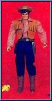 Cowboy (Red Checker, Vest) from Big Jim - Old West Outfits manufactured by Mattel [Loose]