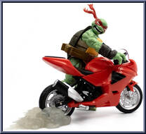 Raphael (with Motorcycle) (Red) from Bst Axn - Teenage Mutant Ninja Turtles manufactured by Loyal Subjects [Loose]
