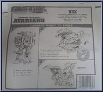 Rex from Convertors - Avarians manufactured by Select [Back]