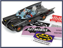 1966 Batmobile with Batman & Robin (Gloss Black) from Corgi Models Club - Basic Series manufactured by Corgi [Loose]