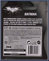 Batman (Gray / Black Costume) from Dark Knight Rises - Basic Series manufactured by Mattel [Back]
