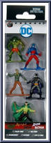 Killer Croc / Atom / Scarecrow / Batman / Ra's Al Ghul from DC - Nano MetalFigs - Box Sets manufactured by Jada Toys [Front]