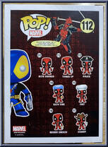Deadpool (Centers Up) (Blue / Yellow) from Deadpool - Pop! Vinyl Figures manufactured by Funko [Back]