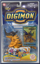Greymon (Digivolves to MetalGreymon) from Digimon - Digivolving manufactured by Bandai [Front]
