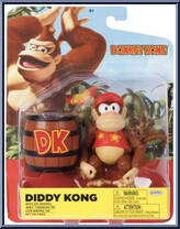Diddy Kong (with DK Barrel) from Donkey Kong - Basic Series manufactured by Jakks Pacific [Front]