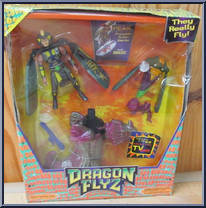 Peak (with Arize and Gremwing) from Dragon Flyz - Figures with Launchers manufactured by Galoob [Front]
