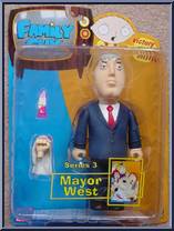 Mayor West from Family Guy - Series 3 manufactured by Mezco [Front]