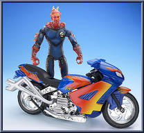Human Torch Motorcycle from Fantastic Four - Movie - Vehicles manufactured by Toy Biz [Loose]