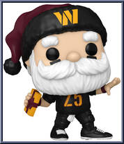 Commanders Santa (Throwing) from Football - Holiday Pop! manufactured by Funko [Loose]