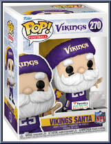 Vikings Santa (Throwing) from Football - Holiday Pop! manufactured by Funko [Front]