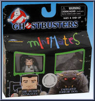 Peter Venkman / Energized Terror Dog from Ghostbusters - Minimates - Toys R Us - Series 2 manufactured by Diamond Select [Front]