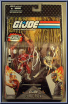 Snake Eyes / Hard Master  from G.I. Joe - 25th Anniversary - Comic 2-Packs - Wave  6 manufactured by Hasbro [Front]