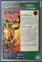 Skydive to Danger from G.I. Joe - Adventure Team - Basic Series manufactured by Hasbro [Back]