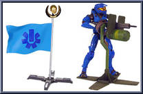Spartan (Blue / Blue Flag) Action Figure