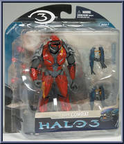 Elite Combat (Red / Silver) from Halo 3 - Series 3 - Multiplayer manufactured by McFarlane [Front]
