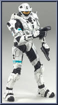 Spartan Recon (White) from Halo 3 - Series 6 - Medal Edition manufactured by McFarlane [Loose]