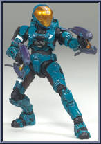Spartan Soldier EVA (Teal) (Fred Meyer) from Halo 3 - Series 6 - Medal Edition manufactured by McFarlane [Loose]