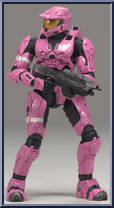 Spartan Soldier Mark VI (Pink) (D&R Lineups) from Halo 3 - Series 2 - Multiplayer manufactured by McFarlane [Loose]