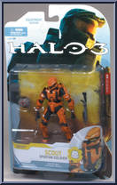 Spartan Soldier Scout (Orange) (Game Station) from Halo 3 - Series 4 - Equipment Edition manufactured by McFarlane [Front]