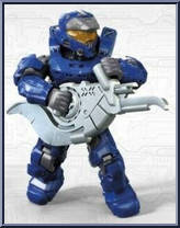 Blue Spartan Mark VII from Halo - Blind Bags - Series 12 - Halo Infinite 1 manufactured by Mega Bloks [Loose]