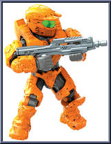 UNSC Spartan Mark IV (Orange) from Halo - Blind Bags - Battle for the Ark manufactured by Mega Bloks [Loose]