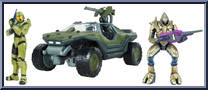 Warthog (with Master Chief & Arbiter) from Halo Infinite - Vehicles manufactured by Jazwares [Loose]