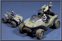 Warthog and Mongoose from Halo - Micro Ops - Series 1 manufactured by McFarlane [Loose]