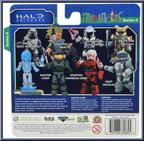 Master Chief / Cortana from Halo - Minimates - Toys R Us - Series 4 manufactured by Diamond Select [Back]