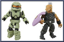 Spartan Scout (Green) / Jackal Major (with Violet Shield) Action Figure