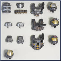 Spartan CQB Custom Armor (Steel) from Halo Reach - Series 5 - Armor Packs manufactured by McFarlane [Loose]
