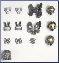 Spartan Gungnir Armor (Steel) from Halo Reach - Series 5 - Armor Packs manufactured by McFarlane [Loose]