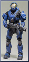 Spartan Security (Male / Team Blue) from Halo Reach - Series 5 manufactured by McFarlane [Loose]