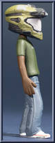 Green Operator Helmet and Reach T-Shirt from Halo - Xbox Live Avatars - Series 1 manufactured by McFarlane [Loose]