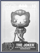 Joker (Silver Metallic) from Heroes - Die-Cast Pop! manufactured by Funko [Loose]