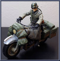 German Soldier with Motorcycle Action Figure