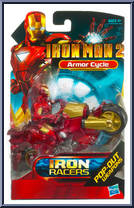 Armor Cycle from Iron Man 2 - 2010 Movie - Iron Racers manufactured by Hasbro [Front]