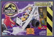 Land S.A.B.R.E. with Eddie Carr from Jurassic Park - Chaos Effect - Vehicle / Figure Packs manufactured by Kenner [Front]