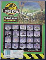 Velociraptor "Cyclops Raptor" from Jurassic Park - Lost World - Dinos - Series 1 manufactured by Kenner [Back]