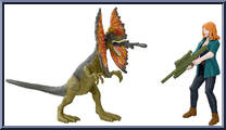 Claire & Dilophosaurus from Jurassic World - Dominion - Basic Series manufactured by Mattel [Loose]