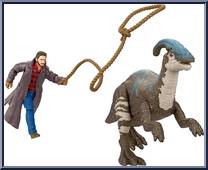 Cowboy Owen & Juvenile Parasaurolophus from Jurassic World - Dominion - Basic Series manufactured by Mattel [Loose]
