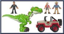 T. Rex Dinosaur Toy Set With Dr. Sattler, Dr. Grant & Ian Malcolm Action Figure