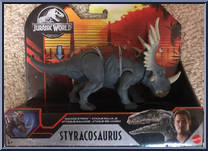 Styracosaurus from Jurassic World - Primal Attack - Savage Strike manufactured by Mattel [Front]